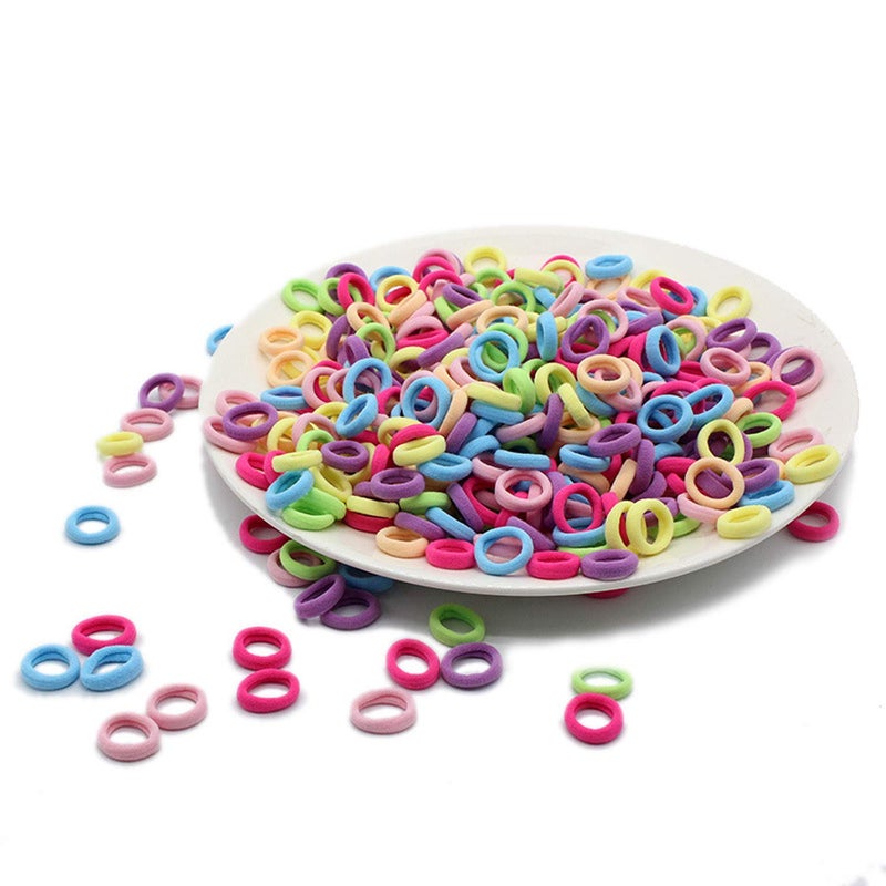 LEDUODO 100 Pcs Baby Girls Hair Ties - Small Size Elastic Hair Ties for Baby Girls Infants Toddlers Multicolor Hair Bands Elastic Ponytail Holder (Light) - Image 2